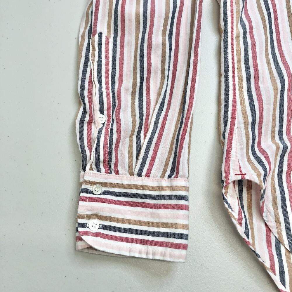 XIRENA Beau Striped Pink Blue 100% Cotton Button Down Shirt Women’s Size XS - Picture 7 of 9